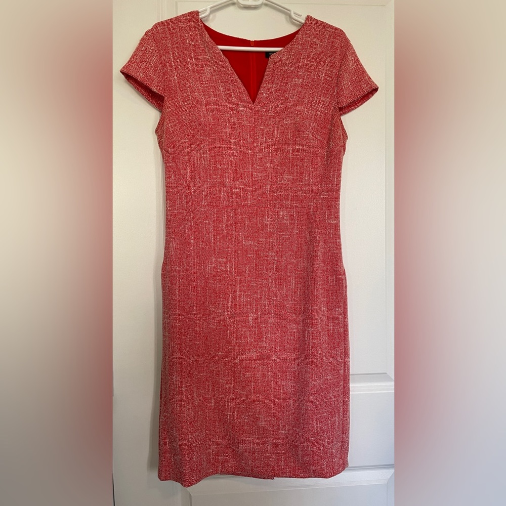 Banana Republic Red-Orange Textured Dress